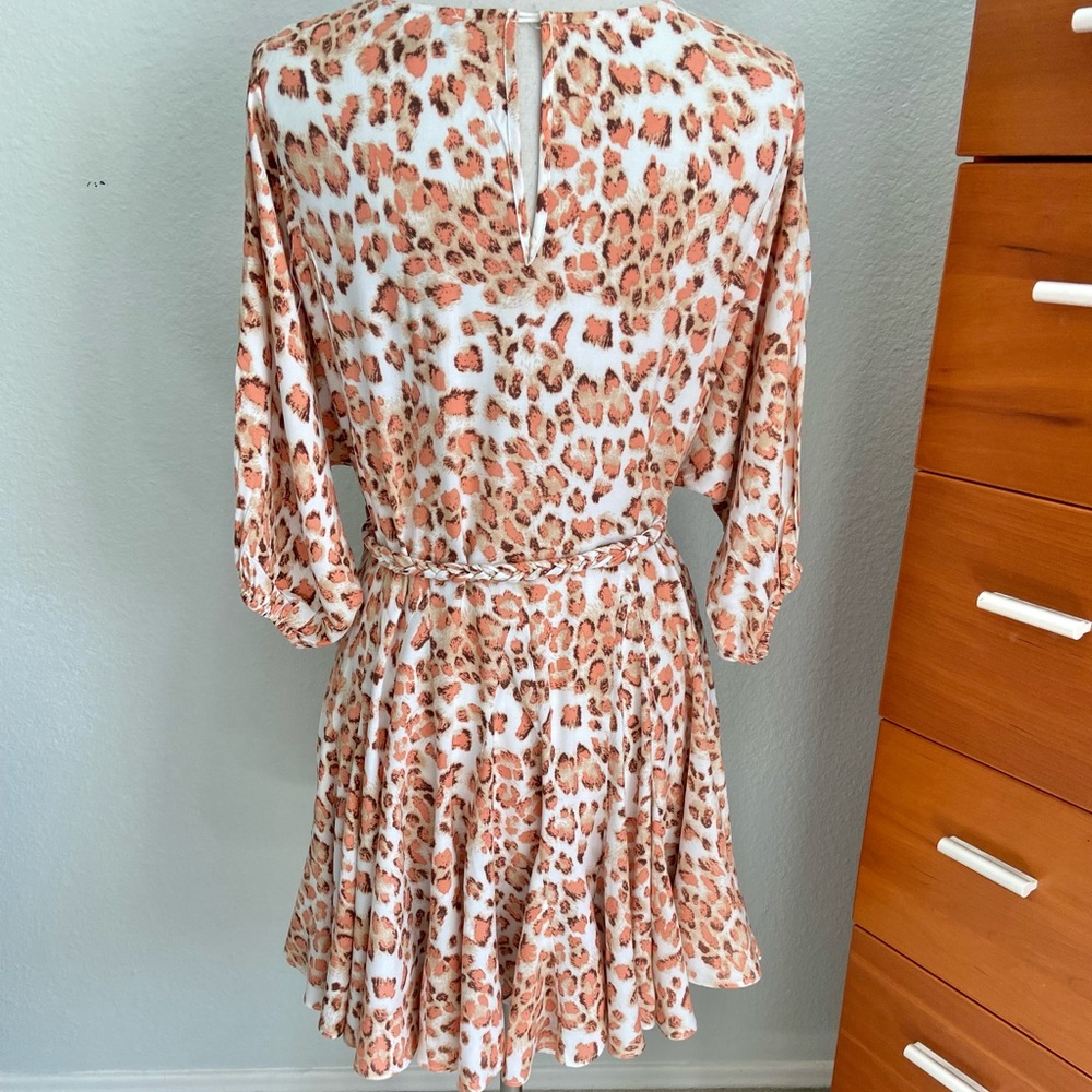 Aakaa Animal Print Dress Full Skirt
